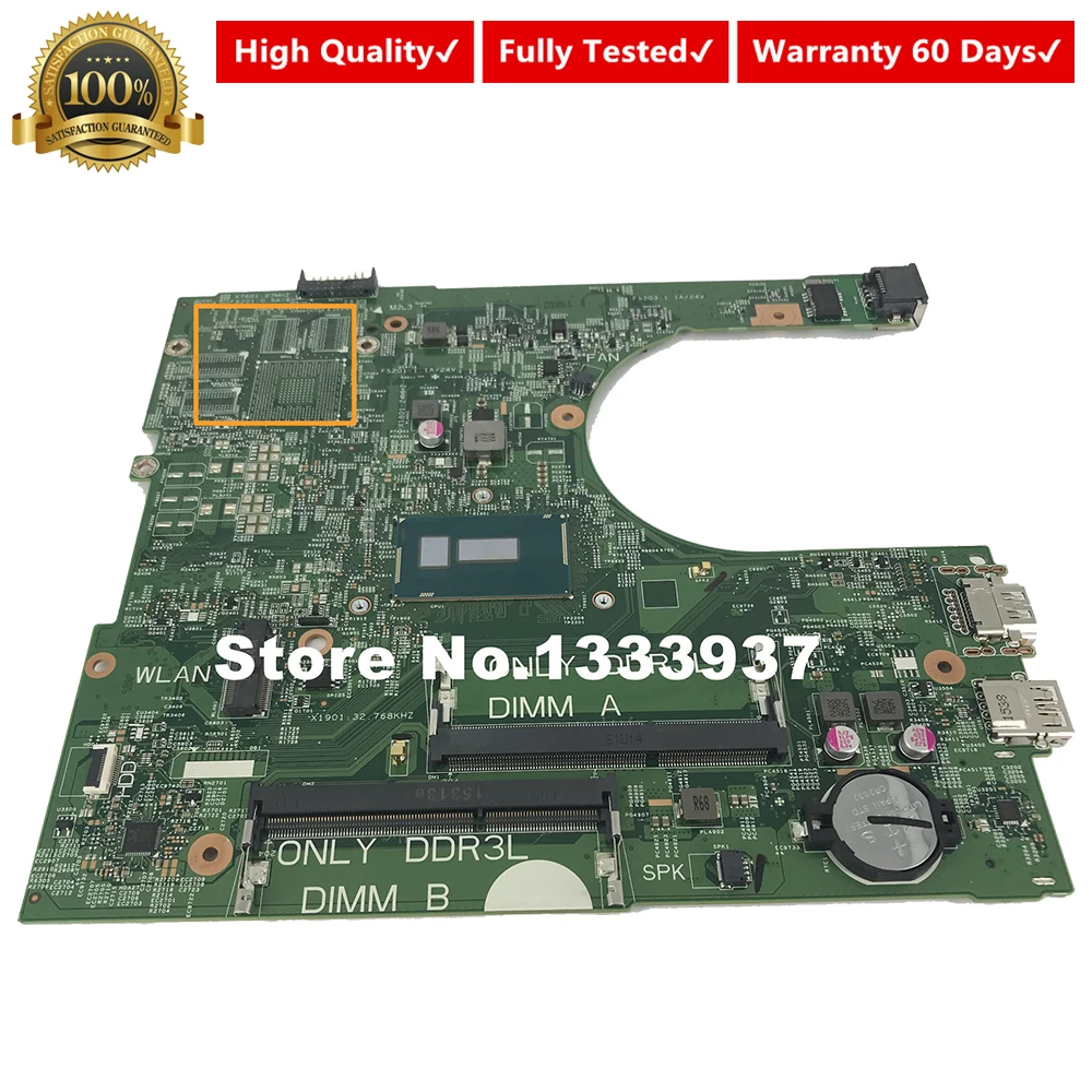 Материнская плата CN-0G9X30 0G9X30 G9X30 14216-1 1XVKN для DELL Inspiron 15 3458 3558 материнская ноутбука