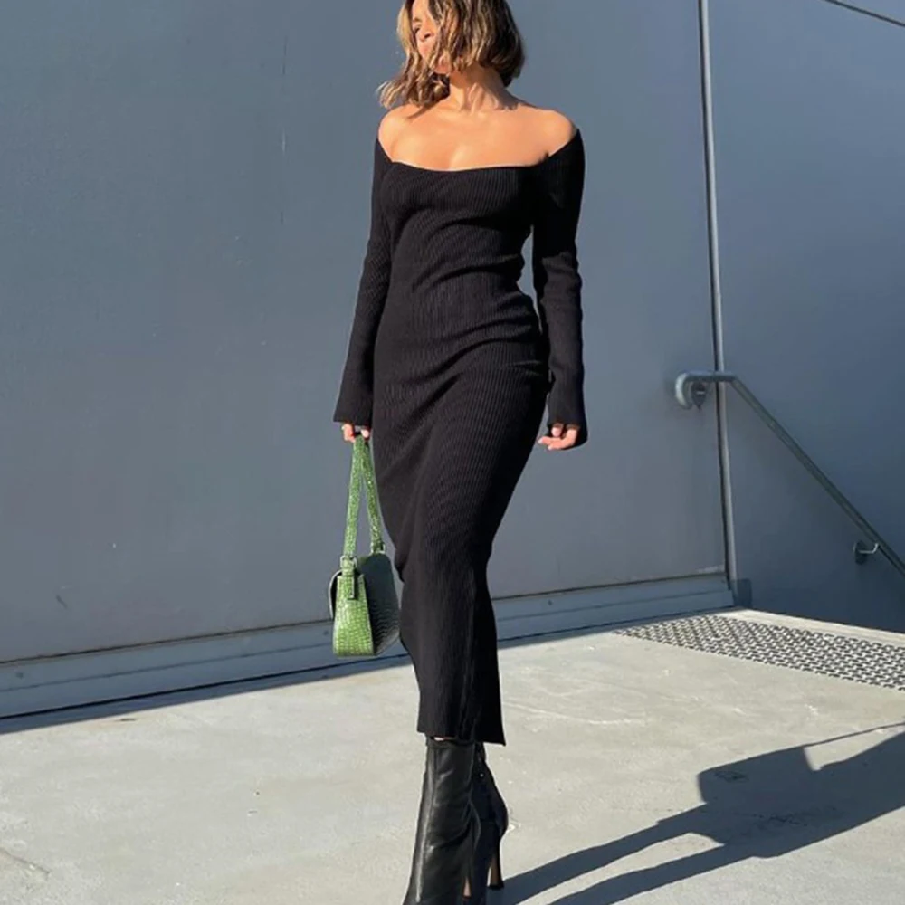 Elegant Women Long Sweaters Dress 2021 Autumn Winter Slim Lantern Knitting Dress Sexy High Quality Party Female Sweater Dresses
Elegant Women Long Sweaters Dress 2021 Autumn Winter Slim Lantern Knitting Dress Sexy High Quality Party Female Sweater Dresses