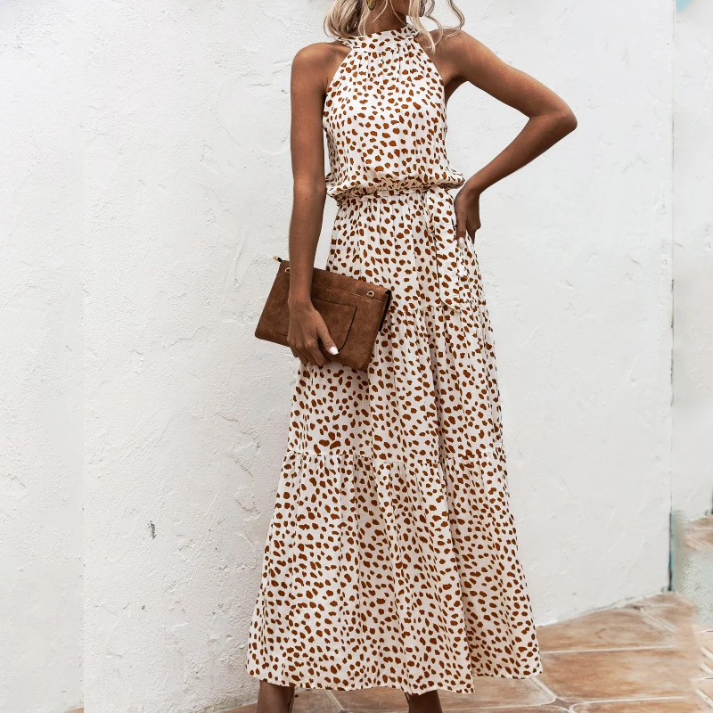 Summer Sexy Long Dress Women 2021 Fashion Sleeveless Print Flowers Polka-dot Halter Boho Dresses Women Casual Holiday Vestidos
Summer Sexy Long Dress Women 2021 Fashion Sleeveless Print Flowers Polka-dot Halter Boho Dresses Women Casual Holiday Vestidos