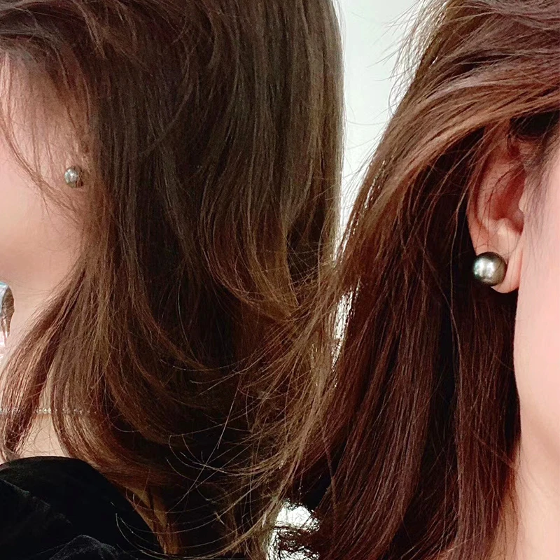 KUGG 18k Yellow/Rose/White Gold Pearl Earrings Round Natural Tahiti Black Pearl Handmade Fine Jewelry Elegant Stud Earrings
KUGG 18k Yellow/Rose/White Gold Pearl Earrings Round Natural Tahiti Black Pearl Handmade Fine Jewelry Elegant Stud Earrings