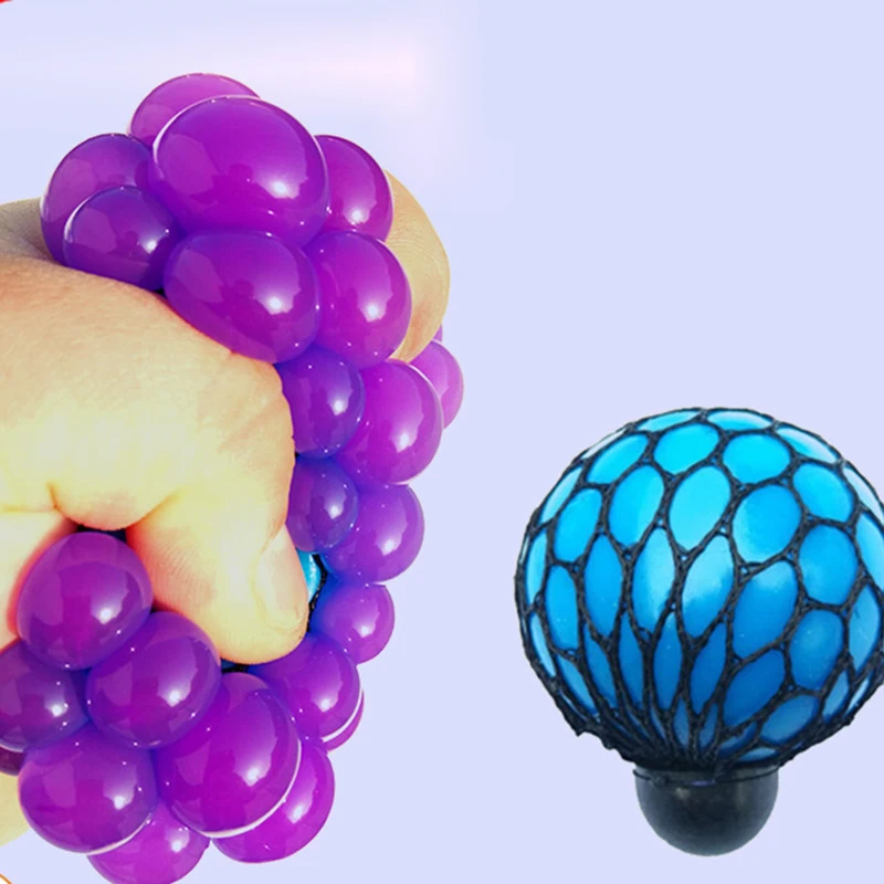 Stresses Reliever Squeeze Toys Mesh Ball Grape Squeeze Toy Child Adult Hand to Knead Novelty Sensory Fruity Play Toys 
Stresses Reliever Squeeze Toys Mesh Ball Grape Squeeze Toy Child Adult Hand to Knead Novelty Sensory Fruity Play Toys