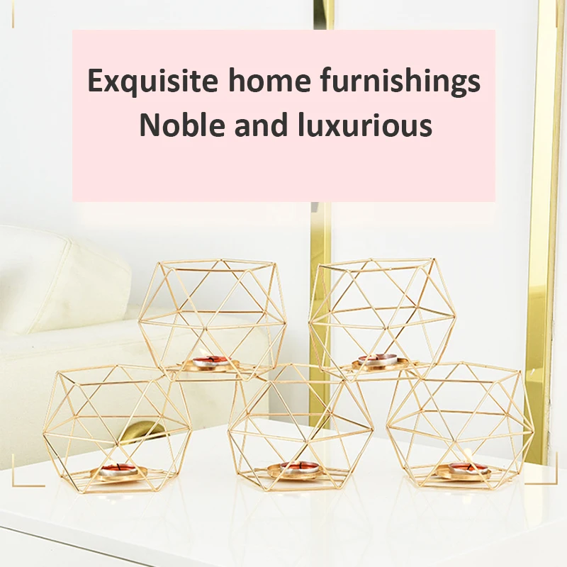 Candle Holder Decoration Coffee Table Useful Plating 3 Colours Iron Candle Holder Geometric Shapes New Year Designed Portable
Candle Holder Decoration Coffee Table Useful Plating 3 Colours Iron Candle Holder Geometric Shapes New Year Designed Portable
