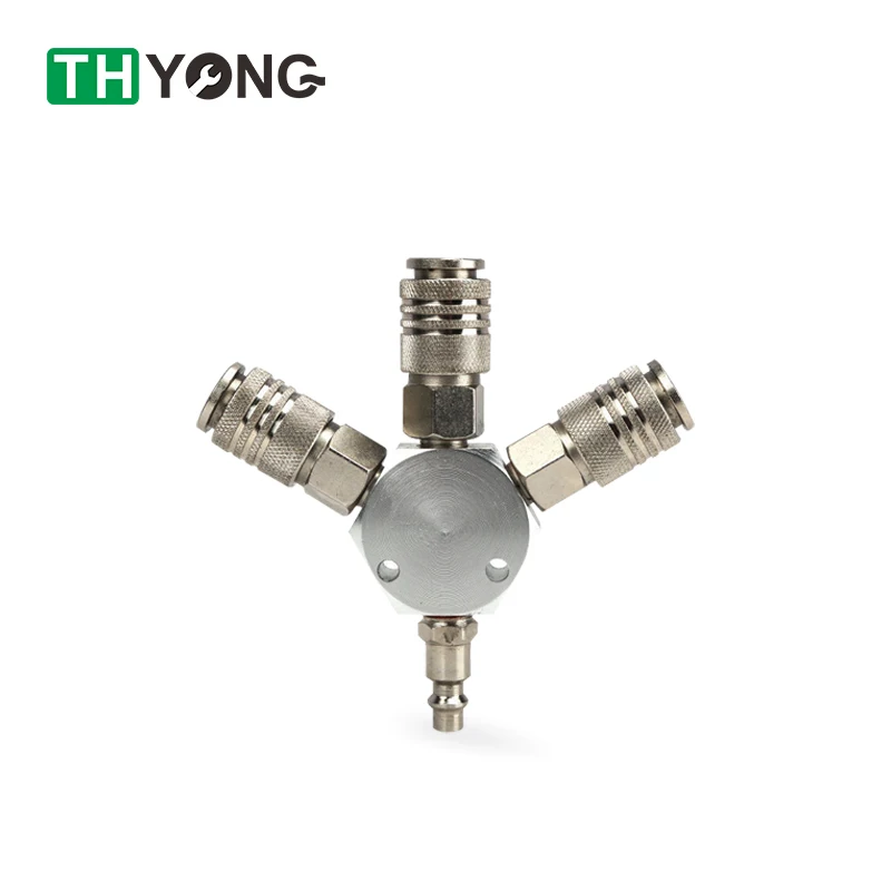 American Style 3-WAY Four Position Mainfold Quick Coupler 1/4''NPT Connector Air Hose Coupling Pneumatic Air Compressor Tools
American Style 3-WAY Four Position Mainfold Quick Coupler 1/4''NPT Connector Air Hose Coupling Pneumatic Air Compressor Tools