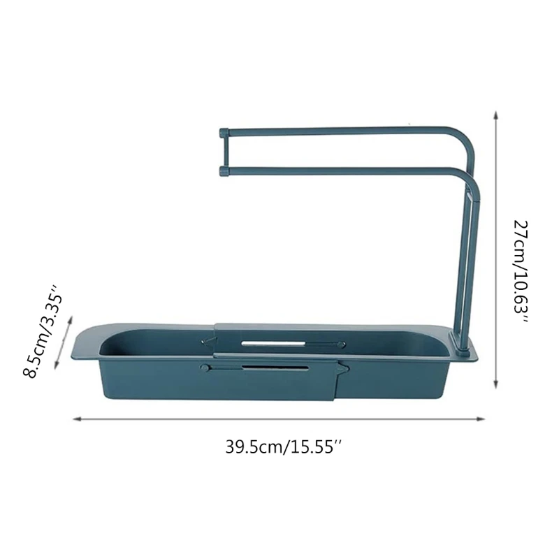 Multifunctional Sink Drain Rack Shelf Telescopic Basket Cup Bowl Sponge Holder