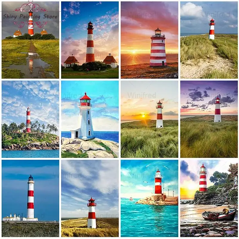 5D DIY Diamond Embroidery Lighthouse Seaside Scenery Diamond Painting Cross Stitch Picture Of Rhinestone Modern Home Decoration
5D DIY Diamond Embroidery Lighthouse Seaside Scenery Diamond Painting Cross Stitch Picture Of Rhinestone Modern Home Decoration