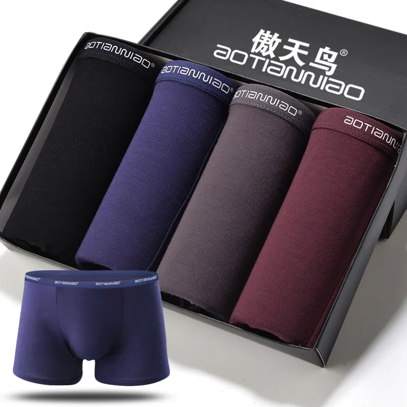 4PCS Box Set Plus Size Boxer Shorts Soft Modal Panties Mens Underwear Mid Waist Underpants Thin Briefs Breathable Male Intimates
4PCS Box Set Plus Size Boxer Shorts Soft Modal Panties Mens Underwear Mid Waist Underpants Thin Briefs Breathable Male Intimates