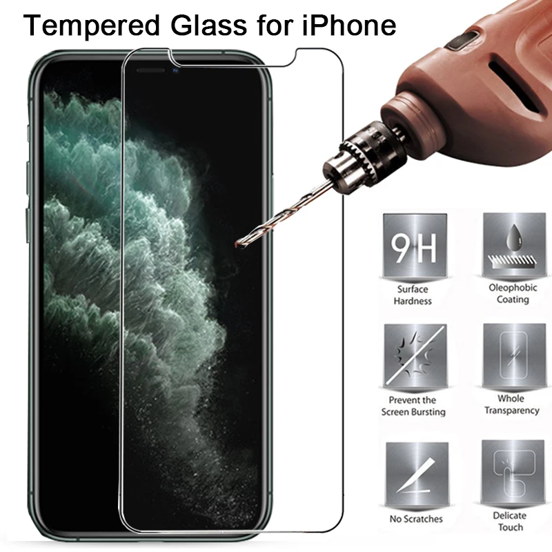 Защитное стекло для iphone 11 12 pro mini XS XR 6 7 8 plus защитное закаленное xs max SE|Защитные