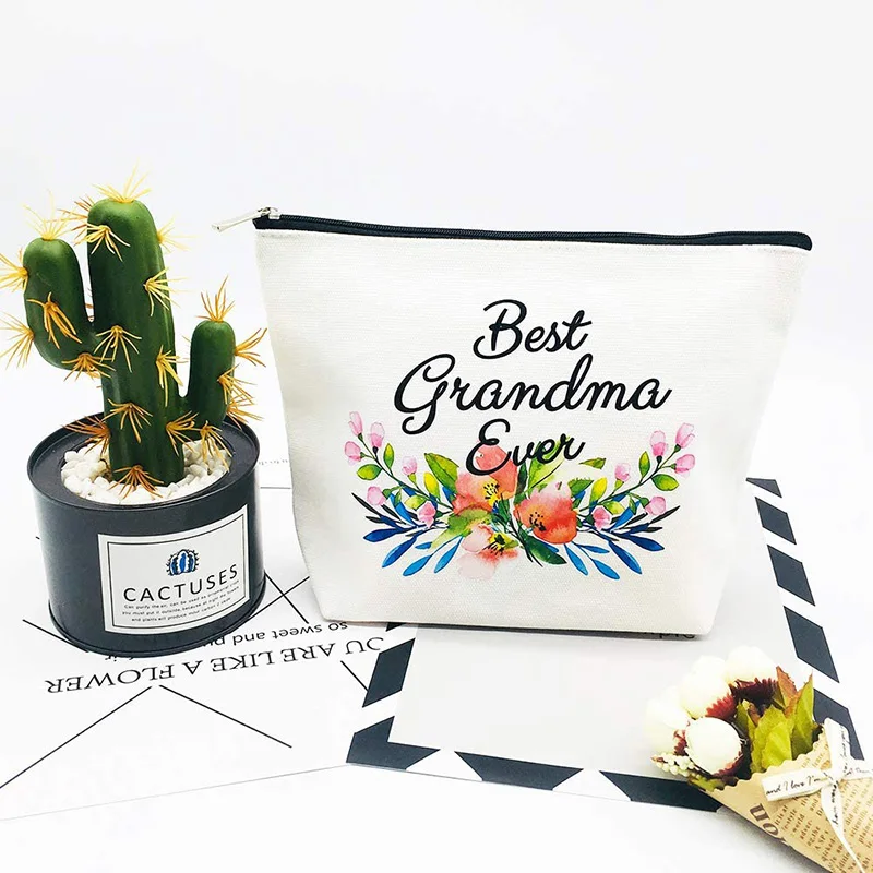 Best grandma Ever Canvas Cosmetic bag Mother's Day birthday Christmas New Year Thanksgiving retirement baby shower present Gift
Best grandma Ever Canvas Cosmetic bag Mother's Day birthday Christmas New Year Thanksgiving retirement baby shower present Gift