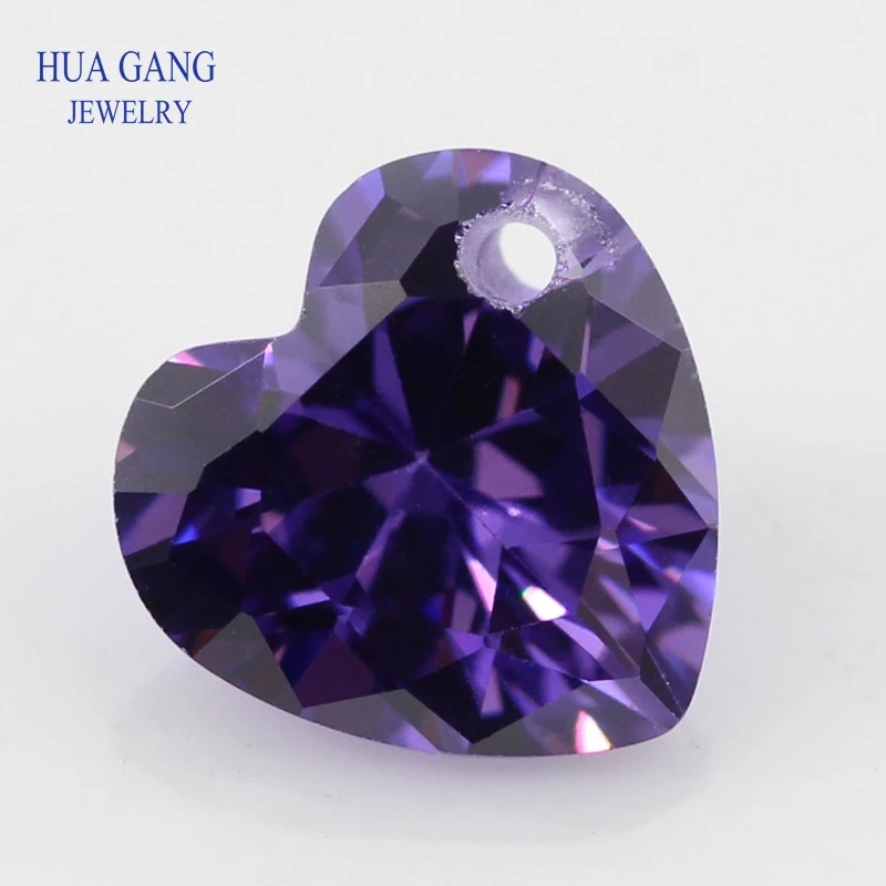 Single Hole AAAAA Heart Shape Purple Cubic Zirconia Stone For Jewelry Making 4x4~12x12mm High Quality CZ
Single Hole AAAAA Heart Shape Purple Cubic Zirconia Stone For Jewelry Making 4x4~12x12mm High Quality CZ