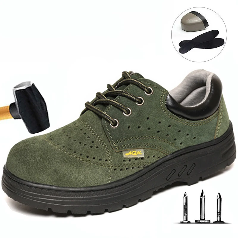 

Breathable & Odor-Resistant Protective Shoes Men Anti-Mite Puncture Oil Acid And Alkali Resistant Wear-Resistant Anti-Slip Shoes