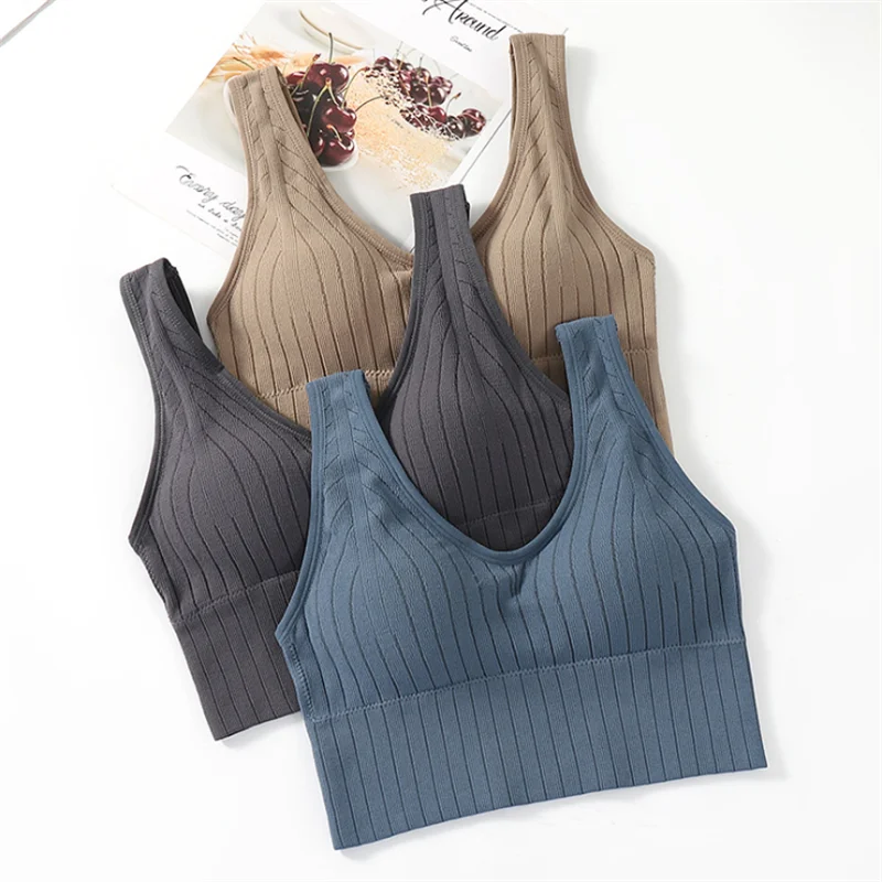 Women Seamless Sports Crop Top Sexy Bra Female Tube Tops Home Base Tank Sleeveless Camis Lingerie Underwear
Women Seamless Sports Crop Top Sexy Bra Female Tube Tops Home Base Tank Sleeveless Camis Lingerie Underwear