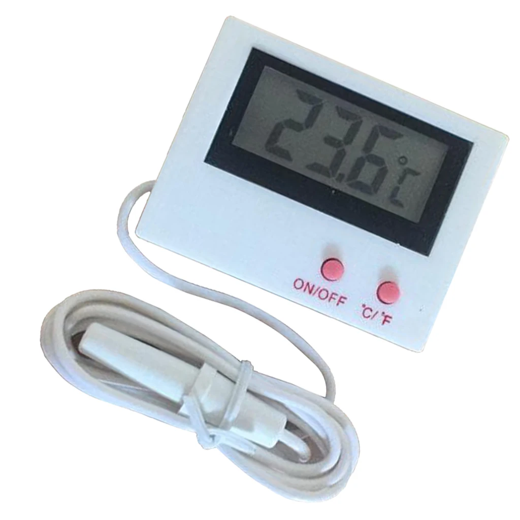 Mini LCD Display Digital Temperature Meter Gauge Thermometer with 1M Waterproof Probe - White
Mini LCD Display Digital Temperature Meter Gauge Thermometer with 1M Waterproof Probe - White