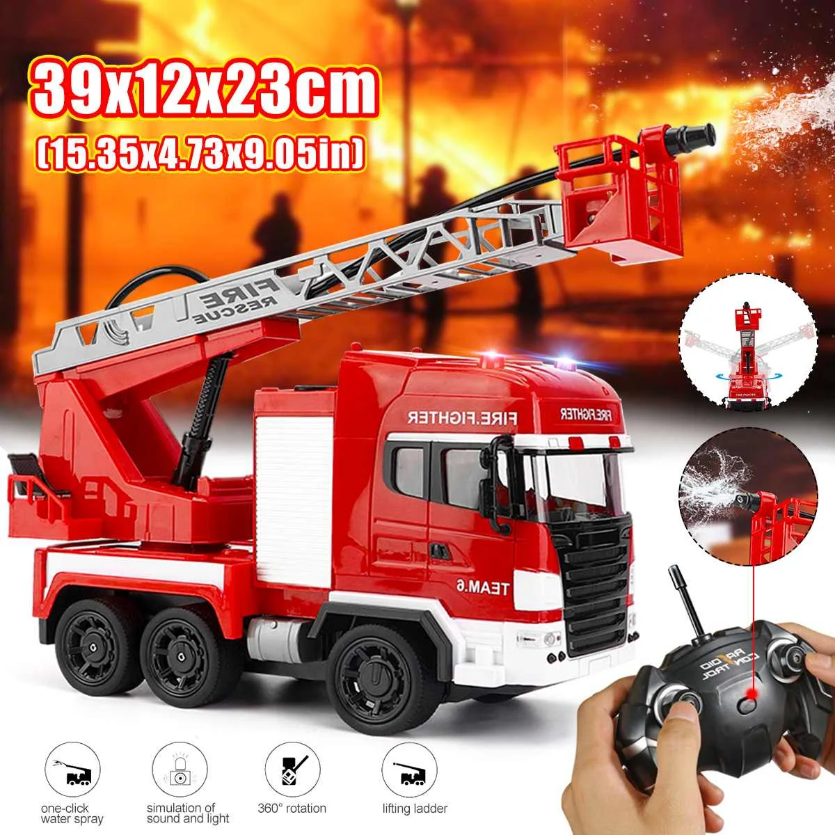 2,4G RC пожарная машина водяной пистолет игрушки пожарная машина пожарный автомобиль с музыкой светодиодный светильник развивающие игрушки м...
2,4G RC пожарная машина водяной пистолет игрушки пожарная машина пожарный автомобиль с музыкой светодиодный светильник развивающие игрушки м...