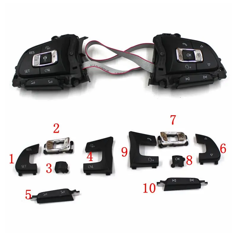 For Golf 7 MK7 Multi function steering wheel buttons Volume key+- Console adjustment button set res cnl Button
For Golf 7 MK7 Multi function steering wheel buttons Volume key+- Console adjustment button set res cnl Button