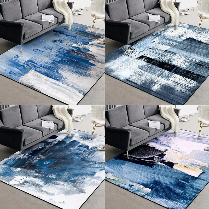 Modern new Chinese abstract art ink blue kitchen living room bedroom bedside carpet floor mat customization
Modern new Chinese abstract art ink blue kitchen living room bedroom bedside carpet floor mat customization