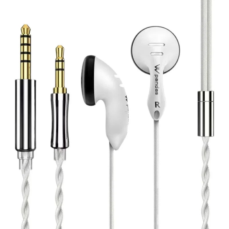 DQSM Audio Z & W Pandas PK2s наушники-вкладыши с плоской головкой вилка набор наушников HIFI 3