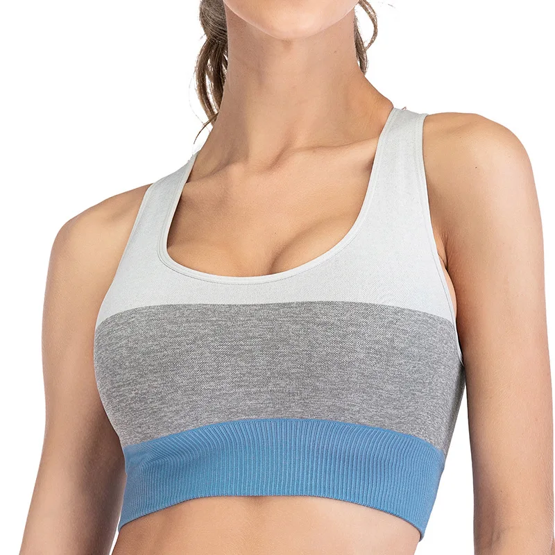 STRIPE Silm Sports Bras Women Splicing Seamless 3 Color Breathable Running Fitness Vest Gym Workout Push Up нижнее елье женское
STRIPE Silm Sports Bras Women Splicing Seamless 3 Color Breathable Running Fitness Vest Gym Workout Push Up нижнее елье женское