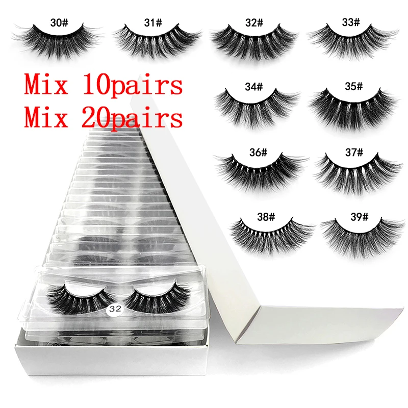 Wholesale 10~100pairs of no box natural eyelashes 3D mink hair handmade dramatic eyelashes 10 styles of cruelty free mink lashes
Wholesale 10~100pairs of no box natural eyelashes 3D mink hair handmade dramatic eyelashes 10 styles of cruelty free mink lashes