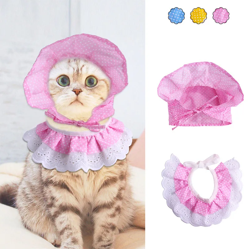 Cute Lace Pet Hat Bib Set Dot Saliva Towel for Dogs Cats Pink Cat Headgear Kitten Dress Up Costume for Party Pet Accessories
Cute Lace Pet Hat Bib Set Dot Saliva Towel for Dogs Cats Pink Cat Headgear Kitten Dress Up Costume for Party Pet Accessories