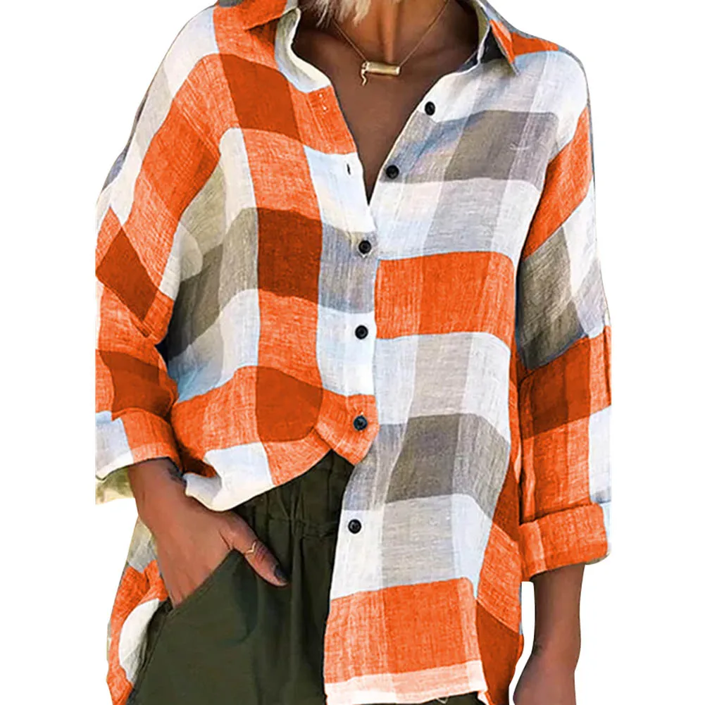 Women's Shirts Autumn and Winter female shirt plaid shirt women slim long sleeve cotton Blouse top female outerwear size M-4XL
Women's Shirts Autumn and Winter female shirt plaid shirt women slim long sleeve cotton Blouse top female outerwear size M-4XL