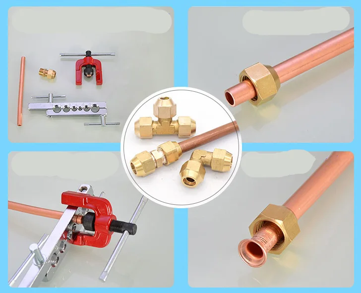 Flared copper pipe fittings Tube OD 6/8/10/12/14mm Brass Connector Fitting Air tool Fitting With Nuts
Flared copper pipe fittings Tube OD 6/8/10/12/14mm Brass Connector Fitting Air tool Fitting With Nuts
