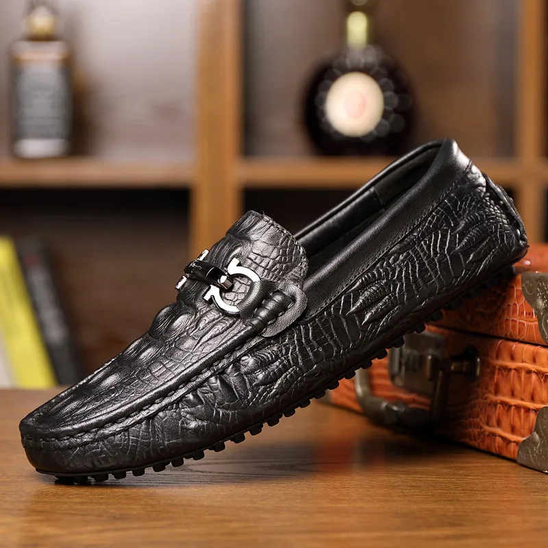 Luxury Men Loafers Shoes Slip On Crocodile Pattern Black Men Dress Leather Shoes Office Business Wedding Men Casual Shoes
Luxury Men Loafers Shoes Slip On Crocodile Pattern Black Men Dress Leather Shoes Office Business Wedding Men Casual Shoes