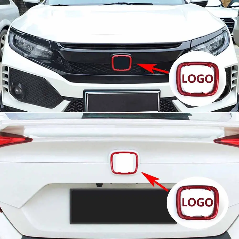 2 шт. декоративные накладки на передний и задний логотип для Honda Civic 2017 2018 2019
