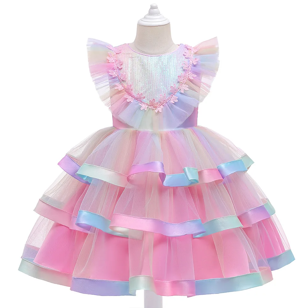 Princess Dress Birthday Party Wedding Bowknot Colourful Dress Kids Christmas Dresses For Girls Children Unicornio Clothing
Princess Dress Birthday Party Wedding Bowknot Colourful Dress Kids Christmas Dresses For Girls Children Unicornio Clothing