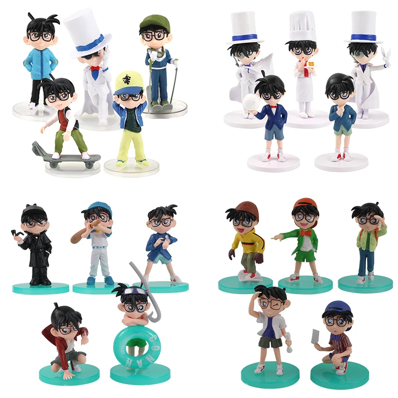 5pcs/set 8-14cm Detective Conan Edogawa Konan Kudou Jimmy Kudo Shinichi Richard Moore PVC Action Figure Collection Model Toys
5pcs/set 8-14cm Detective Conan Edogawa Konan Kudou Jimmy Kudo Shinichi Richard Moore PVC Action Figure Collection Model Toys