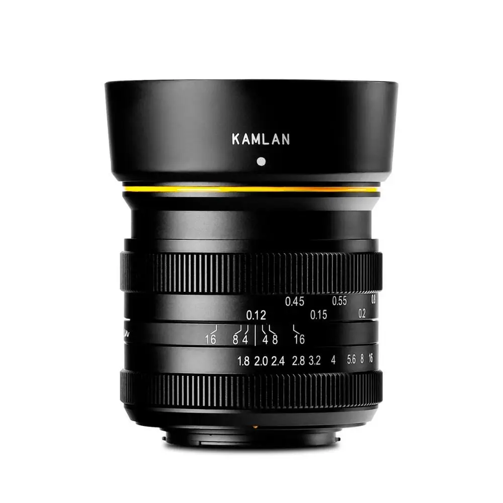 Kamlan 21mm F1.8 Portable Waterproof Mirrorless Camera Manual Fix Focus Prime Lens for Canon EOS-M for Sony E for Fuji FX/ M4/3
