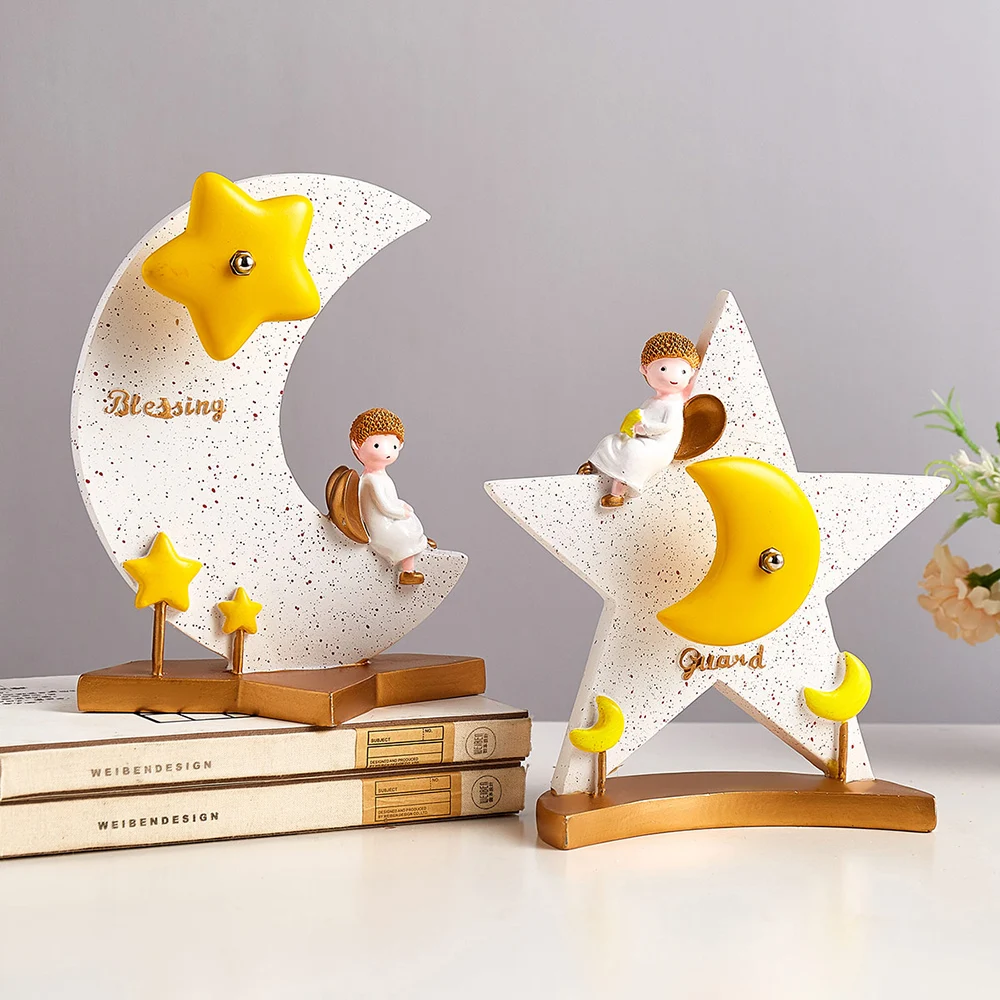 Cute Resin Moon And Star Model Music Box Home Decoration Creative Bedroom Decor Kid Friend Birthday Easter Wedding Gifts
Cute Resin Moon And Star Model Music Box Home Decoration Creative Bedroom Decor Kid Friend Birthday Easter Wedding Gifts