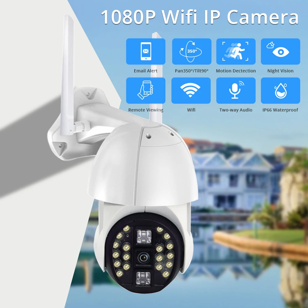 1080P PTZ IP камера Wifi наружная скоростная купольная Автоматическая отслеживающая