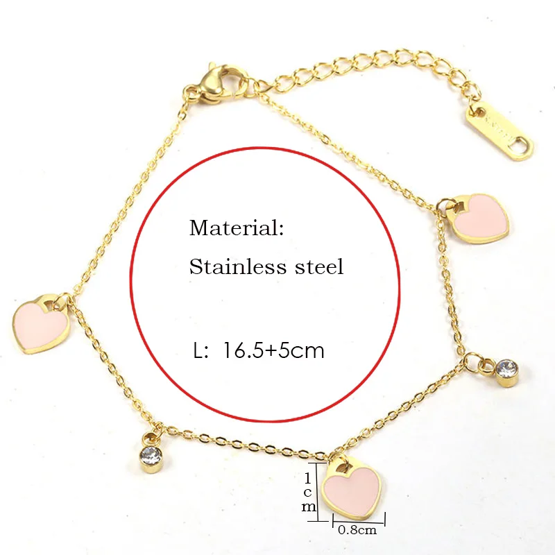 Fashion Stainless Steel Bracelet Chain Bracelet For Women Heart Bracelet Charm Bracelet Love Bracelet Jewelry Gift
Fashion Stainless Steel Bracelet Chain Bracelet For Women Heart Bracelet Charm Bracelet Love Bracelet Jewelry Gift