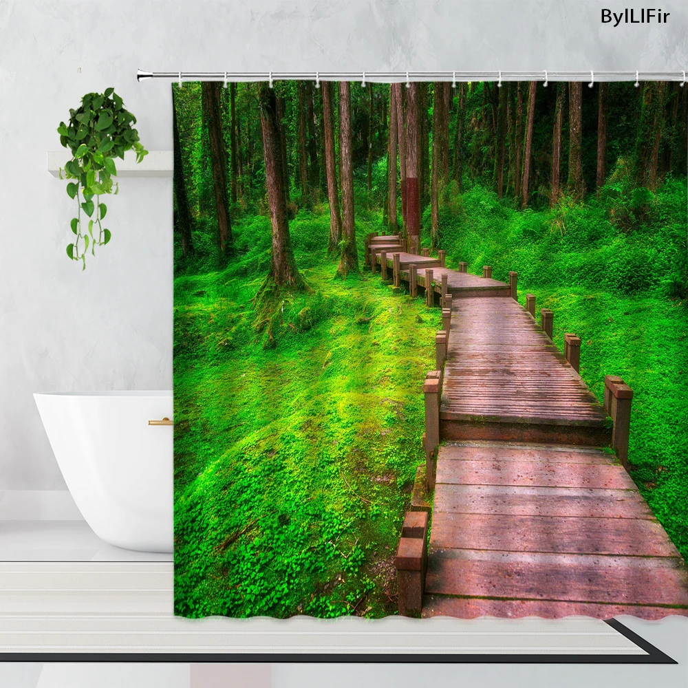 3D Green Plants Forest Corridor Scenery Shower Curtain Set Banyan Tree Jungle Curtains In The Bathroom Waterproof Bathtub Screen
3D Green Plants Forest Corridor Scenery Shower Curtain Set Banyan Tree Jungle Curtains In The Bathroom Waterproof Bathtub Screen