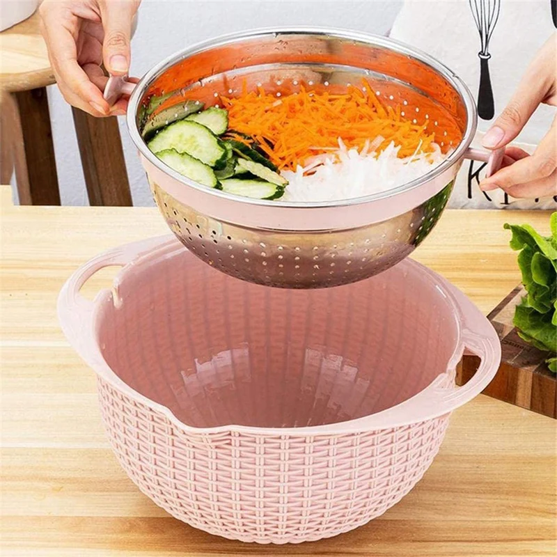 7PCS Multifunctional Stainless Steel Vegetable Sink Set with 360 degree Rotating Drain Basket, Suitable for Kitchen
7PCS Multifunctional Stainless Steel Vegetable Sink Set with 360 degree Rotating Drain Basket, Suitable for Kitchen
