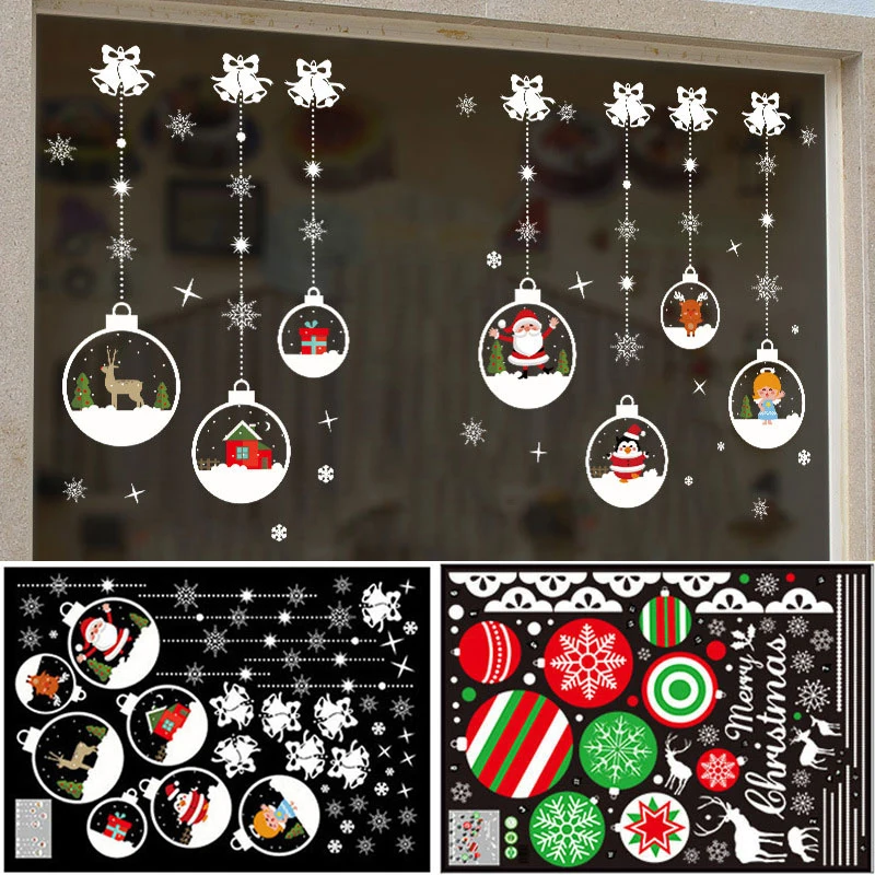 DADATOP Home decoration Holiday decoration Christmas glass door and window wall stickers Xmas Wallpaper Crystal Ball Santa Elk
DADATOP Home decoration Holiday decoration Christmas glass door and window wall stickers Xmas Wallpaper Crystal Ball Santa Elk
