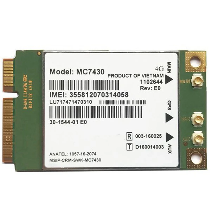 

MC7430 LTE 4G Module FDD-LTE TDD-LTE CAT6 HSPA+ GNSS WWAN Card USB 3.0 MBIM Interface 4G Card Wireless Card