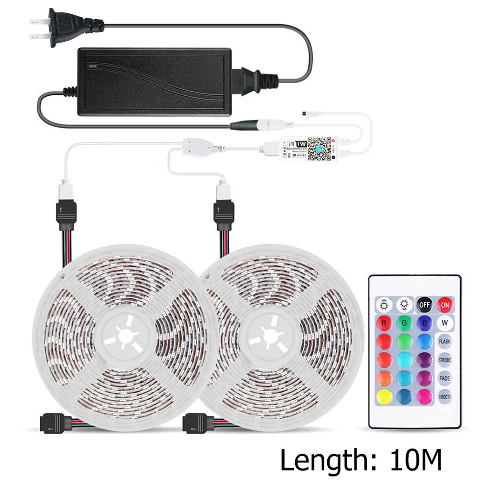 LED Strip Light WiFi+Remote Control DC 12V 10m SMD 5050 RGB Flexible Tape Lamp for Cafe Restaurant Exquisite Ornaments
LED Strip Light WiFi+Remote Control DC 12V 10m SMD 5050 RGB Flexible Tape Lamp for Cafe Restaurant Exquisite Ornaments