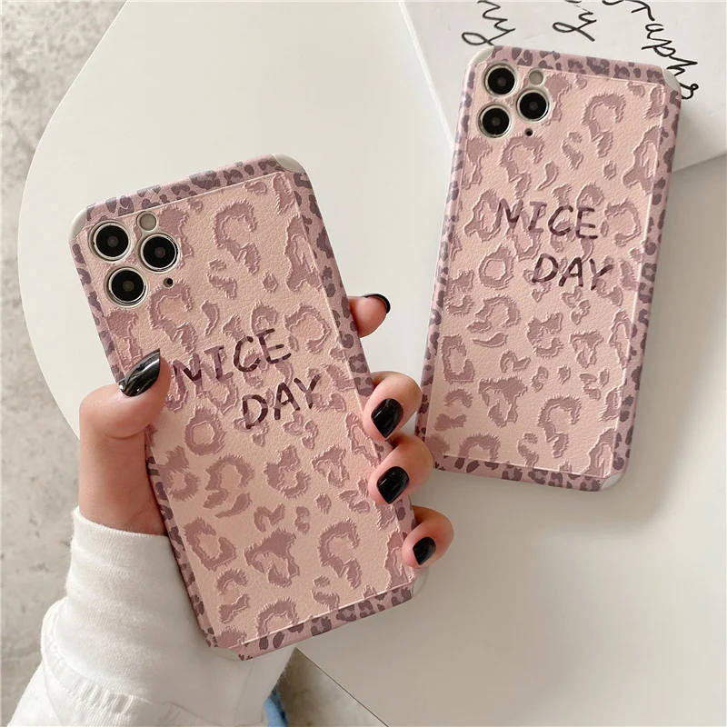 Luxury Pink Leopard Phone Case For iPhone 13 12 11 Pro Max XR XS Max X 7 8 Plus Soft Silk Shockproof Back Cover Case
Luxury Pink Leopard Phone Case For iPhone 13 12 11 Pro Max XR XS Max X 7 8 Plus Soft Silk Shockproof Back Cover Case