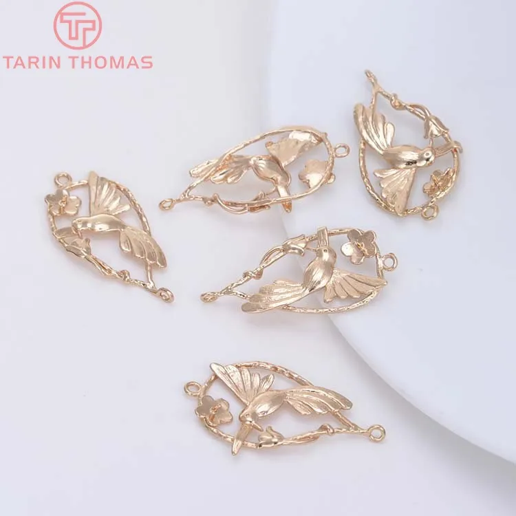 (1818)6PCS 35.5x20.5MM 24K Champagne Gold Color Plated Brass Hummingbird Connect Charms Pendants Diy Jewelry Accessories 
(1818)6PCS 35.5x20.5MM 24K Champagne Gold Color Plated Brass Hummingbird Connect Charms Pendants Diy Jewelry Accessories