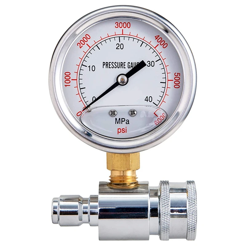 Pressure Washer Gauge, 6000 PSI, 3/8 Inch Quick Connect, Pressure Gauge for Power Washer
Pressure Washer Gauge, 6000 PSI, 3/8 Inch Quick Connect, Pressure Gauge for Power Washer