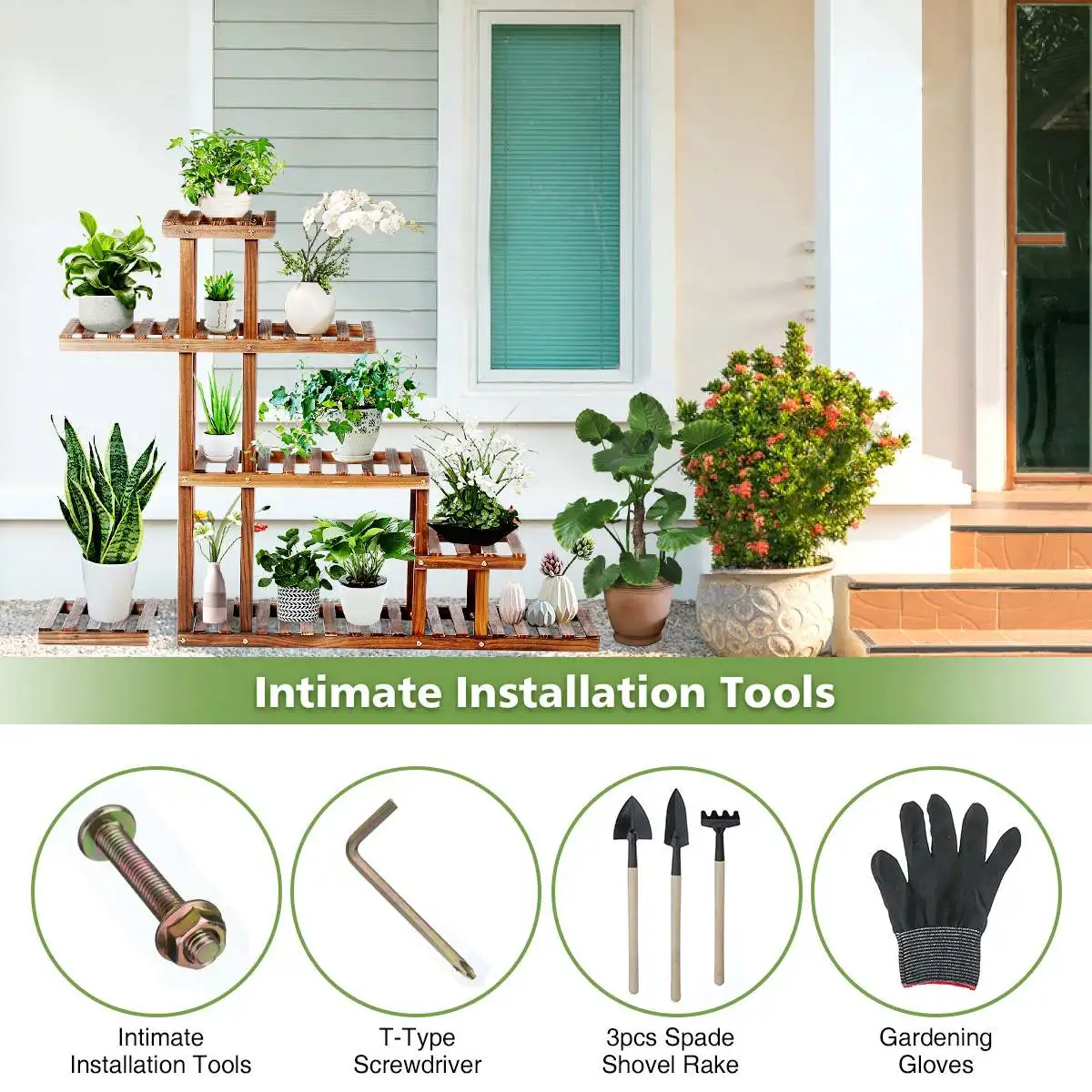 Wood Plant Stand Indoor/Outdoor Plant Flower Pot Stand Multiple Tier Plant Display Rack Holder Steady Vertical Carbonized Shelf
Wood Plant Stand Indoor/Outdoor Plant Flower Pot Stand Multiple Tier Plant Display Rack Holder Steady Vertical Carbonized Shelf
