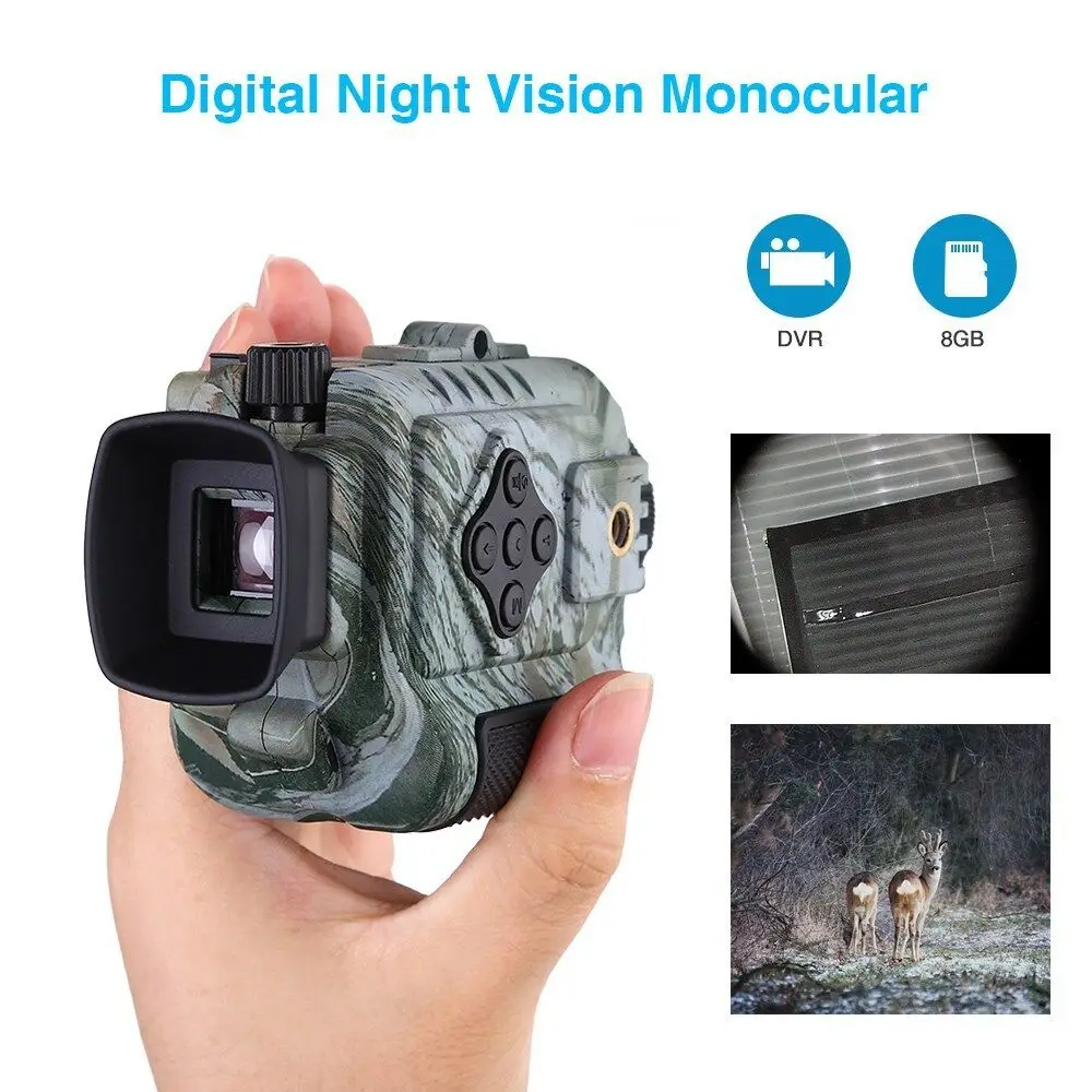 Infrared Mini Night Vision Monocular Digital 5X Optical Sight Video Recording Device Night View in Full Darkness Hunting Patrol
Infrared Mini Night Vision Monocular Digital 5X Optical Sight Video Recording Device Night View in Full Darkness Hunting Patrol