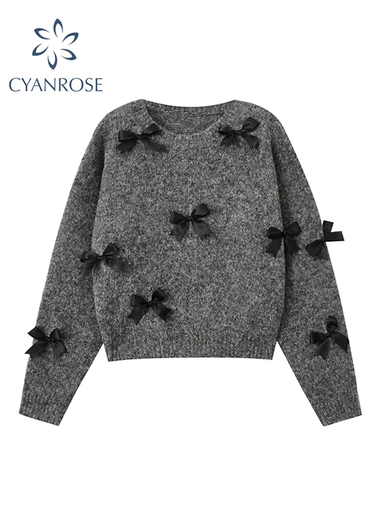 Women Sweaters Winter Solid O-Neck Vintage Casual Chic Lazy Style Streetwear Fashion Bow Knitted Pullovers Plus Size Mujer Tops
Women Sweaters Winter Solid O-Neck Vintage Casual Chic Lazy Style Streetwear Fashion Bow Knitted Pullovers Plus Size Mujer Tops