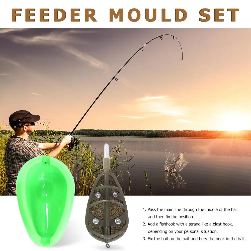 Inline Method Feeder Mould Bait Thrower Bait plumb Set Carp Fishing Bait Holder Tool Fishing Feeder Outdoor Fishing Accessories
Inline Method Feeder Mould Bait Thrower Bait plumb Set Carp Fishing Bait Holder Tool Fishing Feeder Outdoor Fishing Accessories