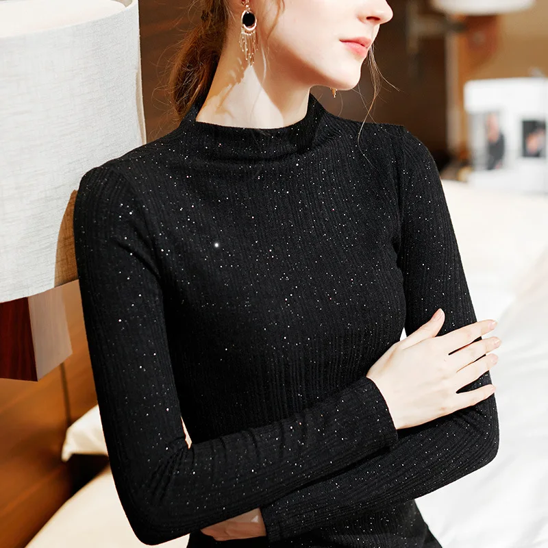 Fall / winter 2020 half high neck top slim fit with long sleeve T-shirt simple fashion top
Fall / winter 2020 half high neck top slim fit with long sleeve T-shirt simple fashion top
