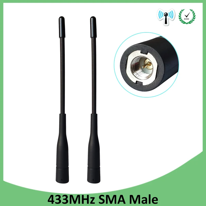 

2pcs 433MHz antenna SMA Male Connector antena 433 mhz antenne IOT directional waterproof antennas for Walkie talkie wireless