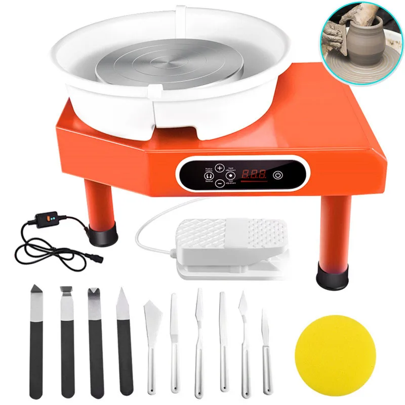 350W LCD Electric Pottery Wheels Forming Machine With Removable Basin Ceramics Work Clay Craft Art Professional Large Tool 25CM 
350W LCD Electric Pottery Wheels Forming Machine With Removable Basin Ceramics Work Clay Craft Art Professional Large Tool 25CM