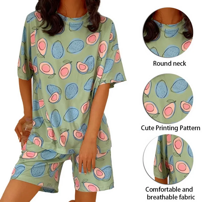 2021 Cartoon Print Summer Pajamas For Women Kawaii Sleepwear Set Suit Nightwear Loose Tops TShirts and Shorts Girls Pjs Homewear
2021 Cartoon Print Summer Pajamas For Women Kawaii Sleepwear Set Suit Nightwear Loose Tops TShirts and Shorts Girls Pjs Homewear