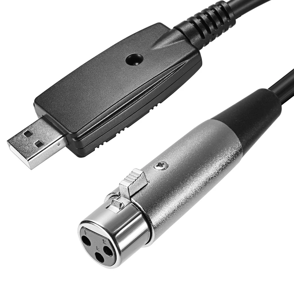 3M/10ft USB Male to 3 Pin Female XLR Mic Microphone Instruments Audio Cable
3M/10ft USB Male to 3 Pin Female XLR Mic Microphone Instruments Audio Cable